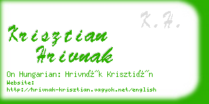 krisztian hrivnak business card